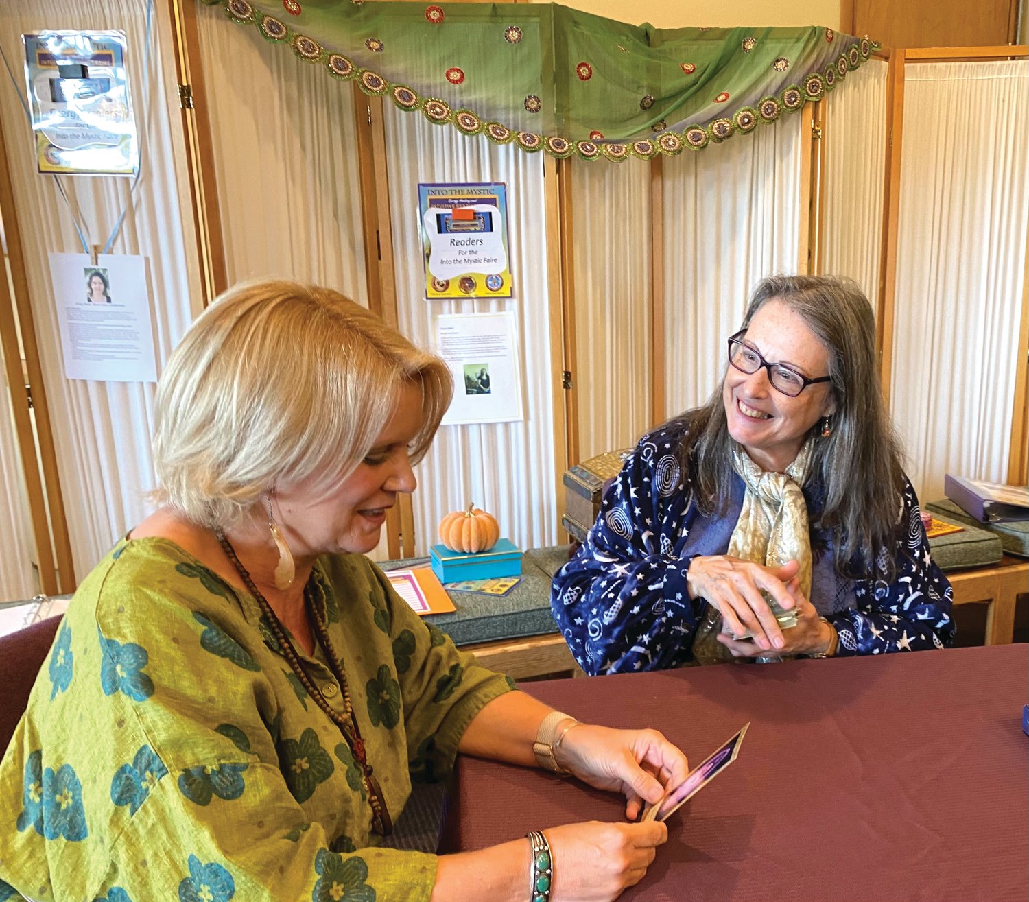 Denise Clair, right, is one of the readers who will be at the event using her skills with astrology, tarot, and channeling.